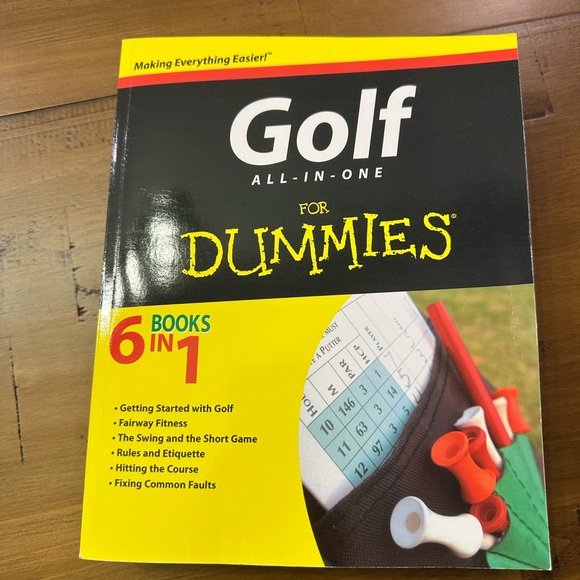 Golf All-in-One For Dummies Book - Yellow and Black - Picture 1 of 3